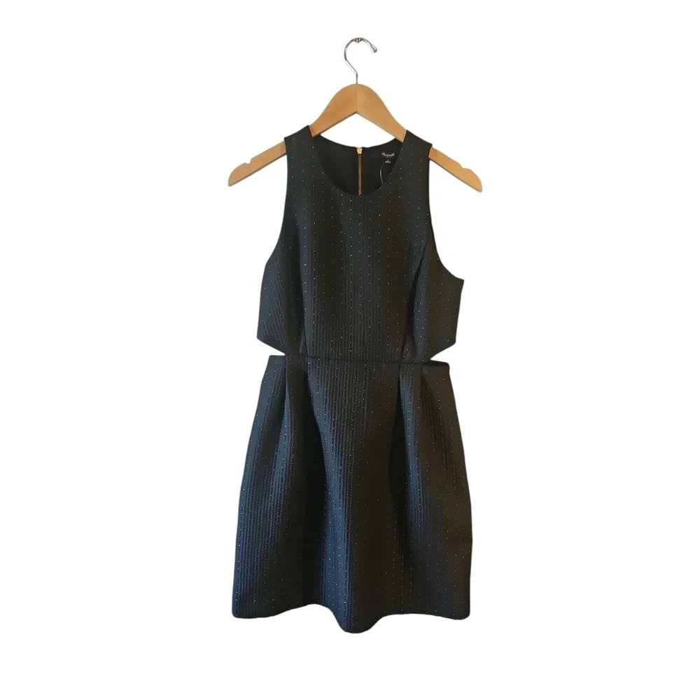 Madewell Black Gold Nightfall Jacquard Cutout Dress 4 New - Picture 2 of 8